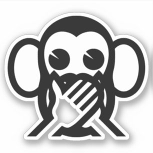 Sticker Le 言わざる sage d'Iwazaru de 3 singes ne parl