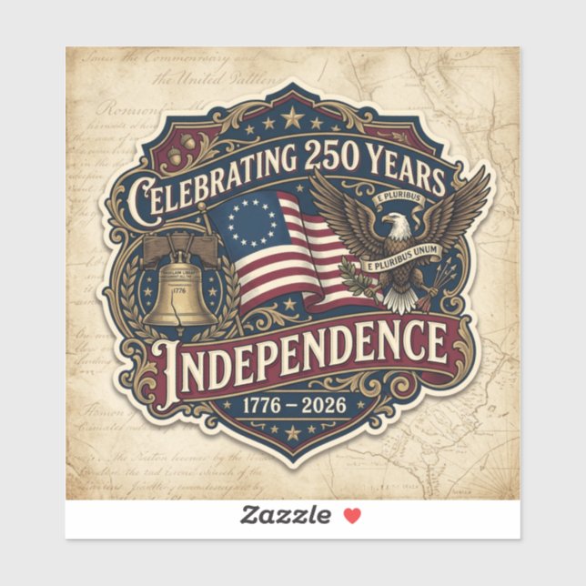Sticker Le 250e anniversaire de l'Amérique (Feuille)