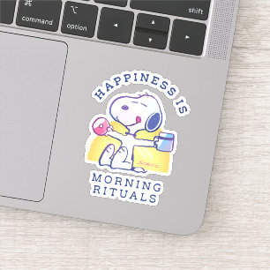 Sticker Le bonheur, c'est les rituels du matin