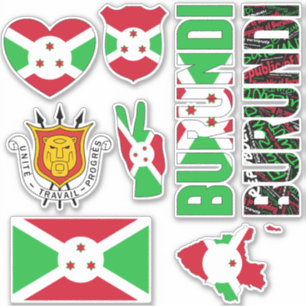 Sticker Le Burundi Extraordinaire forme des symboles natio