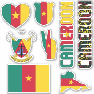 Sticker Le Cameroun Extraordinaire forme les symboles nati