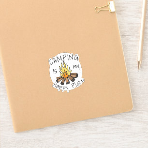 Sticker Le camping est mon joyeux endroit Camping Vinyl St
