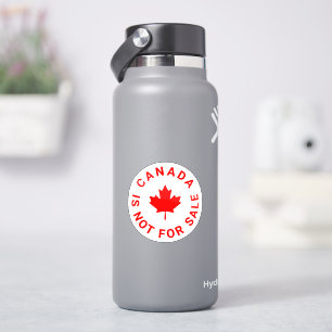 Sticker Le Canada n'est pas en vente texte rouge feuille d