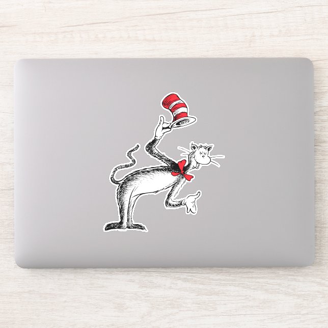 Sticker Le Chat Chapeauté s'incline (Ordinateur)