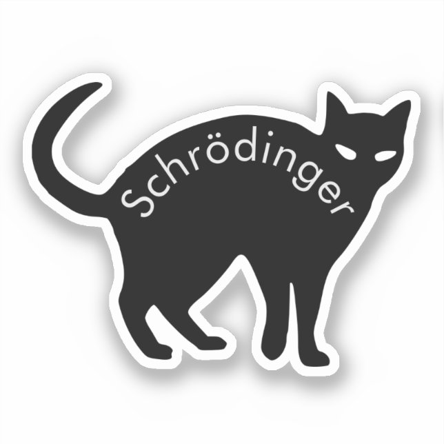Sticker Le chat de Schrödinger (Recto)