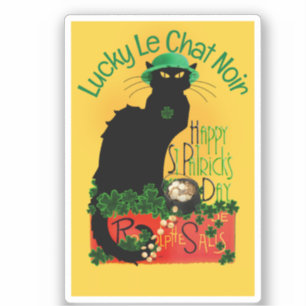 Sticker Le Chat Noir Fête de la Saint-Patrick
