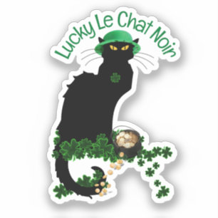 Sticker Le Chat Noir Fête de la Saint-Patrick
