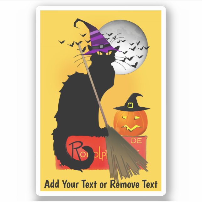 Sticker Le Chat Noir Halloween Witch (Devant)