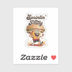 Sticker Le Cheeseburger qui court