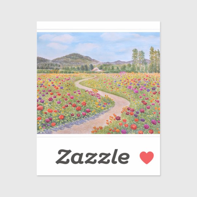 Sticker Le chemin coloré (Feuille)