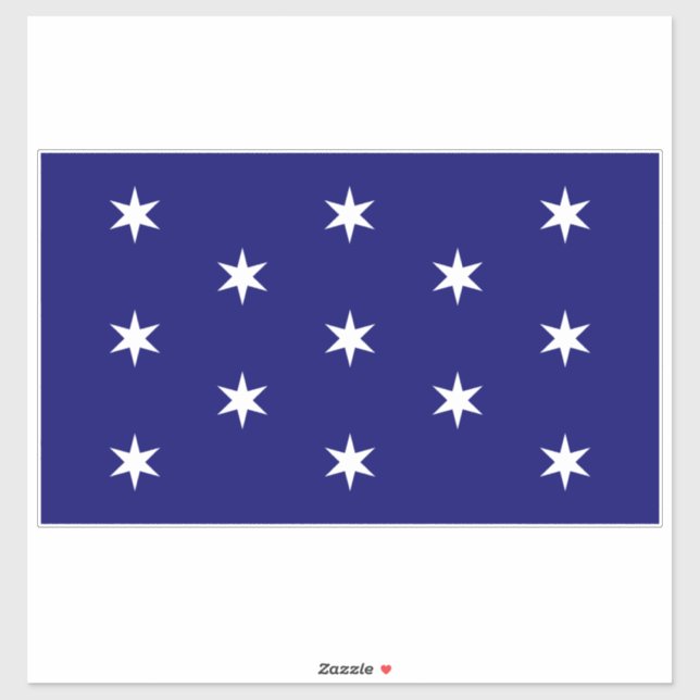 Sticker Le commandant en chef de George Washington (Feuille)