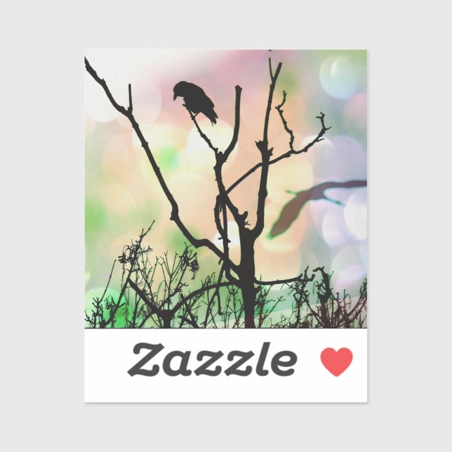 Sticker Le Corbeau solitaire (Feuille)