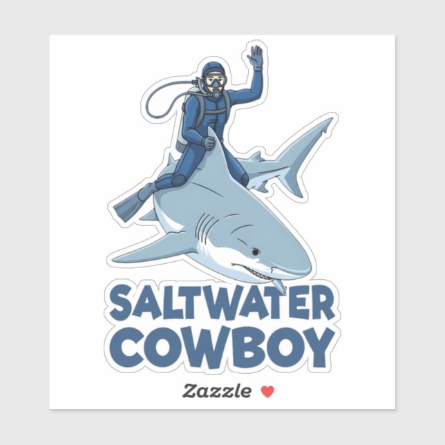 Sticker Le Cowboy d'eau salée (Feuille)