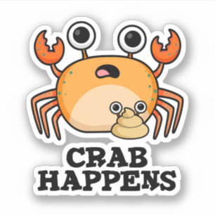 Sticker Le crabe se produit un animal amusant