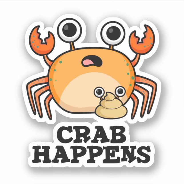 Sticker Le crabe se produit un animal amusant (Devant)