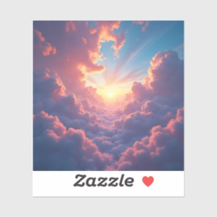 Sticker Le crépuscule se lève – Paysage dramatique du crép