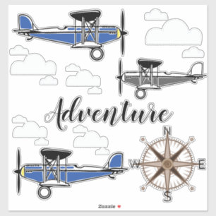 Sticker Le cru surface l'aventure d'aviateur