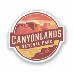 Sticker Le désert dramatique du Parc national des Canyonla