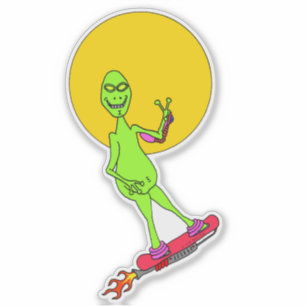 STICKER LE DOOD SUR SON SPACEBOARD -