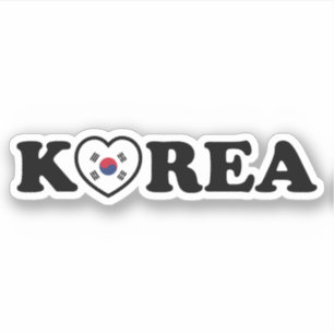 Sticker Le drapeau coréen de l'amour