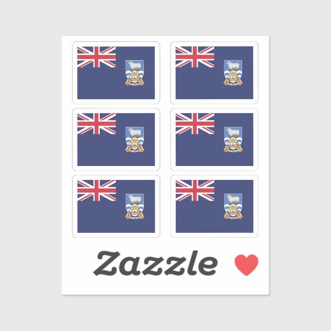 Sticker Le drapeau de la collection des îles Falkland pack (Feuille)