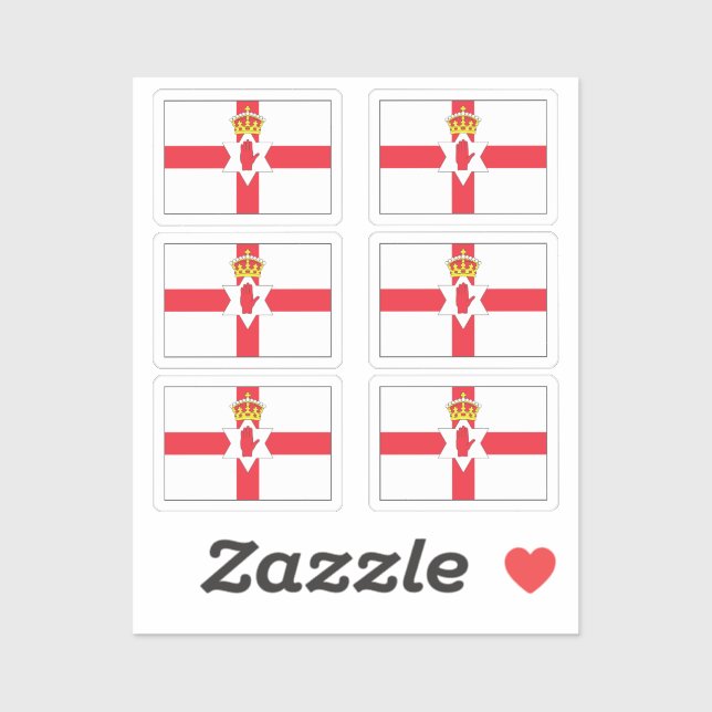 Sticker Le drapeau de la collection d'Irlande du Nord pack (Feuille)