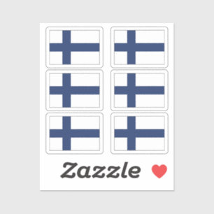 Sticker Le drapeau de la Finlande pack de 6