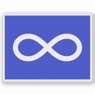 Sticker Le drapeau de la Nation métisse (Michif), Indiens 