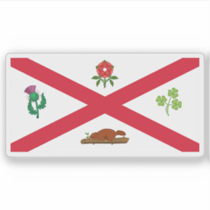 Sticker Le drapeau de Montréal, Québec, Canada (1935-1939)