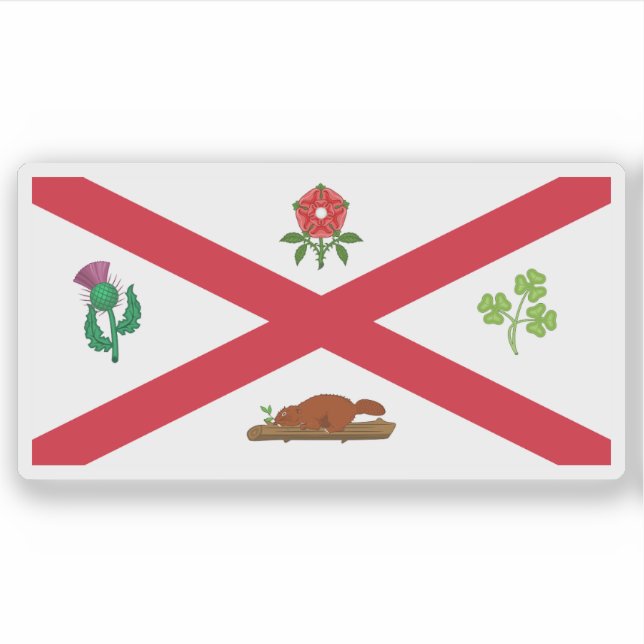 Sticker Le drapeau de Montréal, Québec, Canada (1935-1939) (Devant)