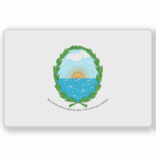 Sticker Le drapeau de Vicente López partido, Argentine