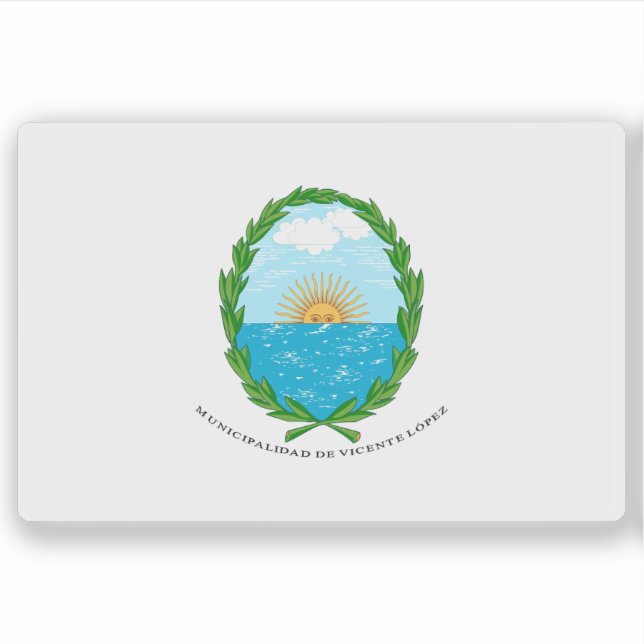 Sticker Le drapeau de Vicente López partido, Argentine (Devant)
