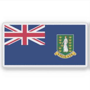 Sticker Le drapeau des îles Vierges britanniques, Territoi