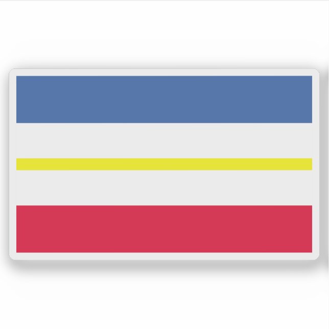 Sticker Le drapeau du Mecklembourg-Ouest, Poméranie (Devant)