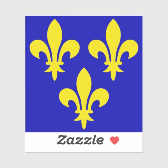 Sticker Le drapeau médiéval de France (Feuille)