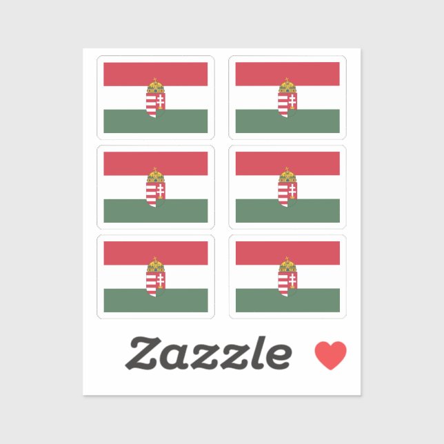 Sticker Le drapeau national de la Collection Hongrie pack  (Feuille)