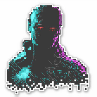 Sticker Le fantôme dans les fils de l'art ASCII