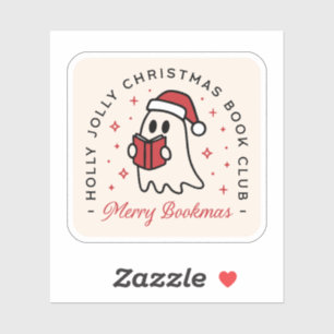 Sticker Le fantôme du club de livres de Noël préppent l'es