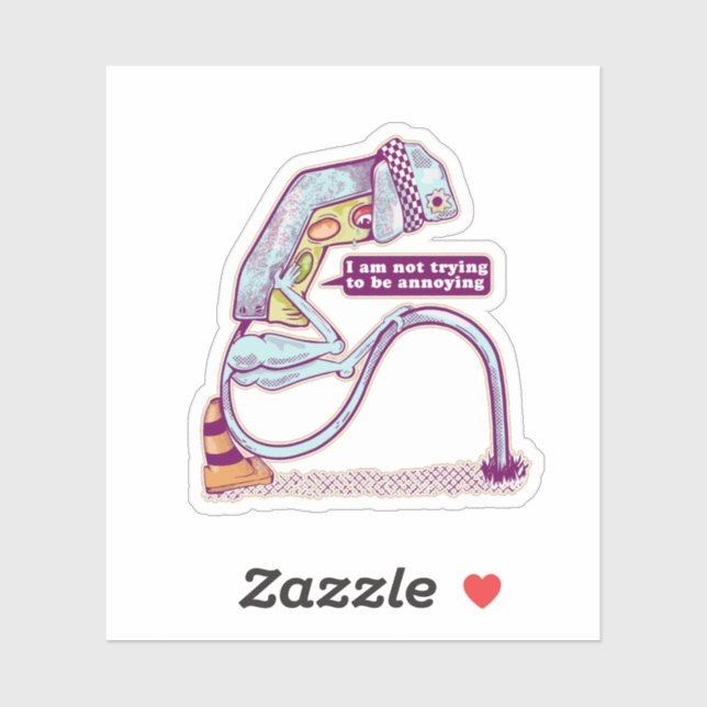 Sticker Le feu de circulation a l'air triste (Feuille)