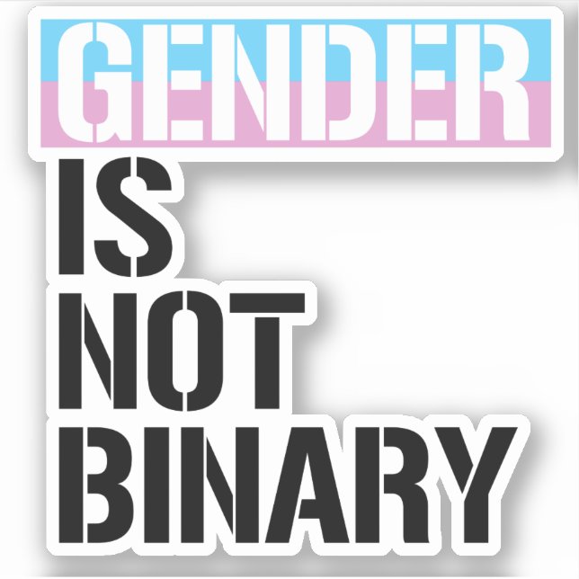 Sticker Le genre n'est pas binaire (Devant)