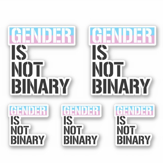 Sticker Le genre n'est pas binaire (Devant)