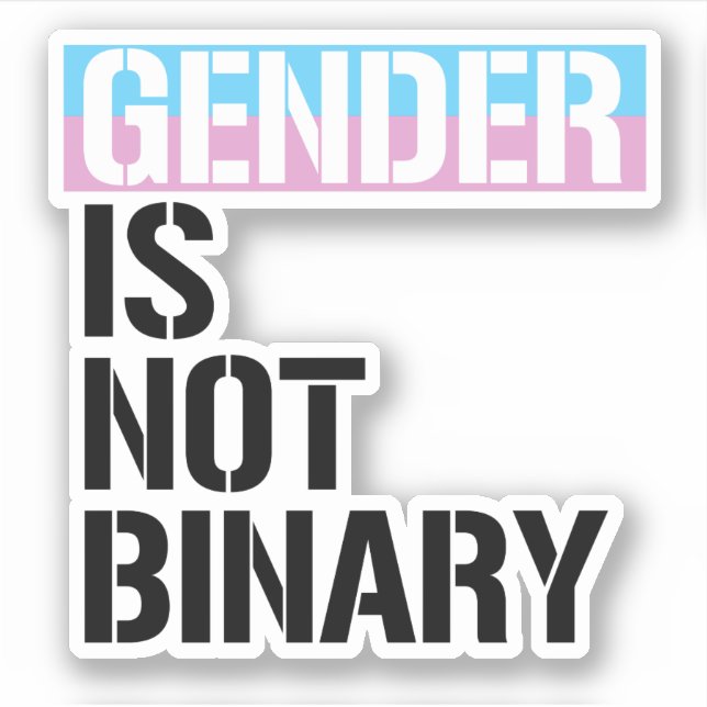 Sticker Le genre n'est pas binaire (Devant)