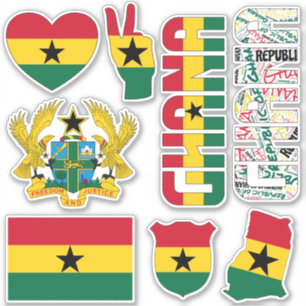Sticker Le Ghana Extraordinaire forme des symboles nationa