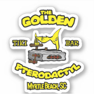 Sticker Le Golden Pterodactyl Tiki Bar Myrtle Beach