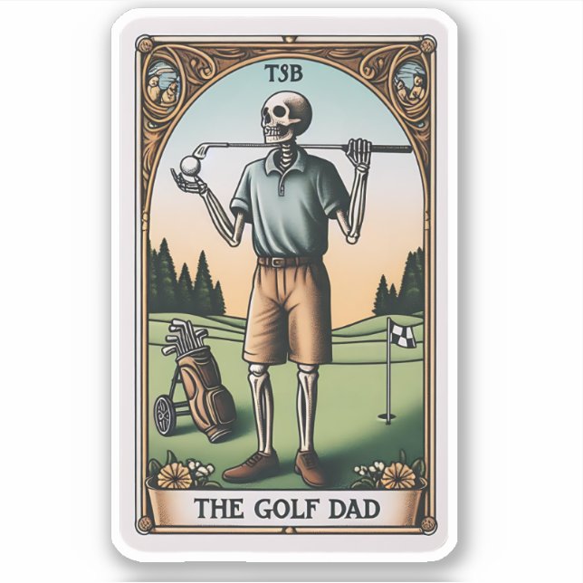 Sticker Le Golf dad Tarot (Devant)