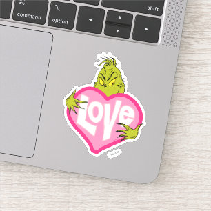 Sticker Le Grinch   Love Pink Heart