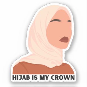 Sticker Le hijab moderne est ma Couronne musulmane fille