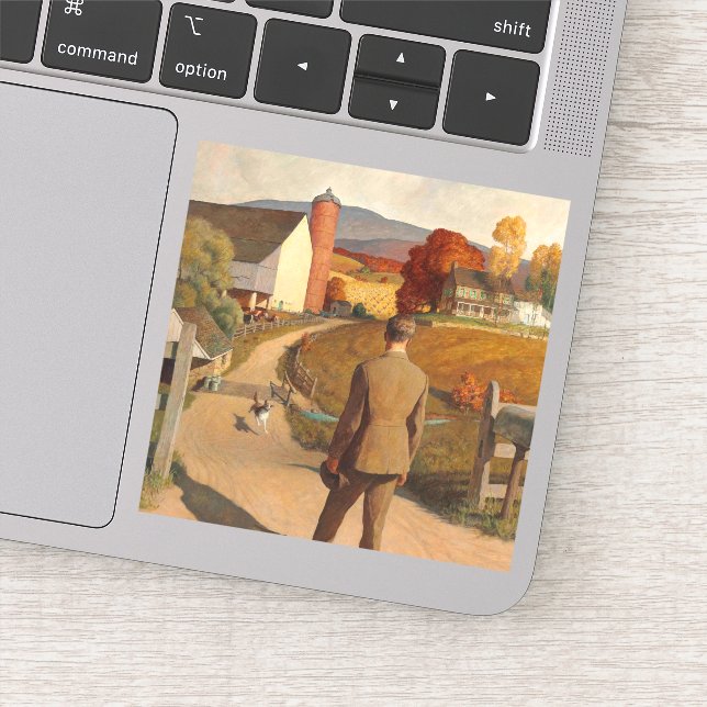Sticker Le Homecoming, 1945 par Newell Convers Wyeth (Détail)