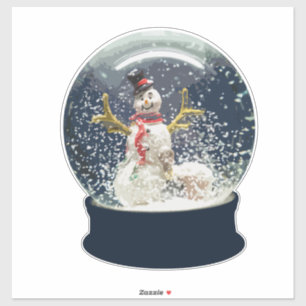 Sticker Le joyeux bonhomme de neige d'hiver du monde des n