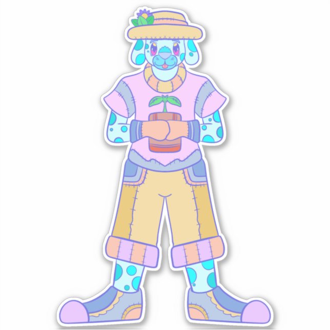 Sticker Le joyeux chien (Devant)